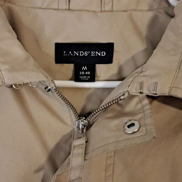 Lands' End tan rain jacket size medium - Picture 3 of 7